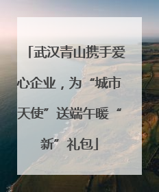 武汉青山携手爱心企业，为“城市天使”送端午暖“新”礼包