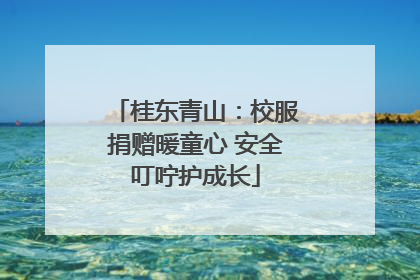 桂东青山：校服捐赠暖童心 安全叮咛护成长