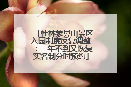 桂林象鼻山景区入园制度反复调整：一年不到又恢复实名制分时预约