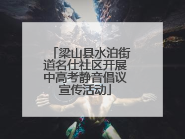 梁山县水泊街道名仕社区开展中高考静音倡议宣传活动