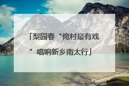 梨园春“俺村最有戏”唱响新乡南太行