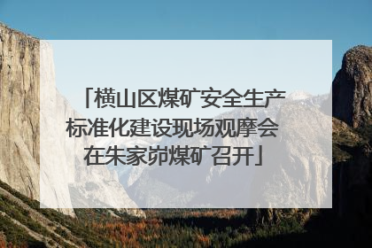 横山区煤矿安全生产标准化建设现场观摩会在朱家峁煤矿召开