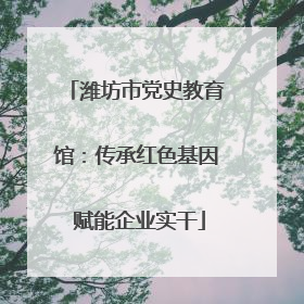 潍坊市党史教育馆：传承红色基因 赋能企业实干