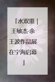 水双重｜王敏杰·余王波作品展在宁海启幕