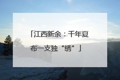 江西新余：千年夏布一支独“绣”