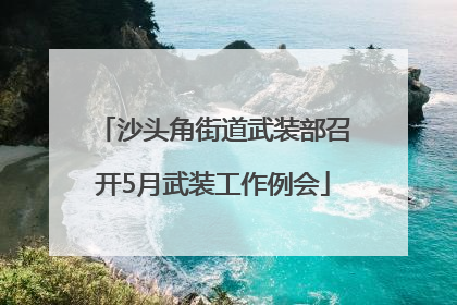 沙头角街道武装部召开5月武装工作例会