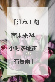 注意！湖南未来24小时多地还有暴雨