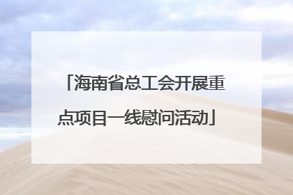 海南省总工会开展重点项目一线慰问活动