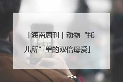 海南周刊｜动物“托儿所”里的双倍母爱