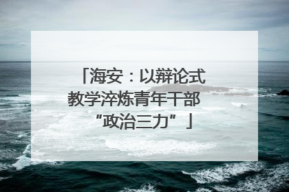 海安：以辩论式教学淬炼青年干部“政治三力”