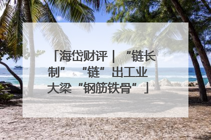 海岱财评｜“链长制” “链”出工业大梁“钢筋铁骨”