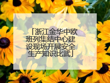 浙江金华中欧班列集结中心建设现场开展安全生产知识比武
