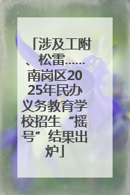 涉及工附、松雷……南岗区2025年民办义务教育学校招生“摇号”结果出炉