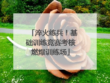 淬火练兵！基础训练竞赛考核燃爆训练场