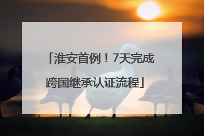 淮安首例！7天完成跨国继承认证流程