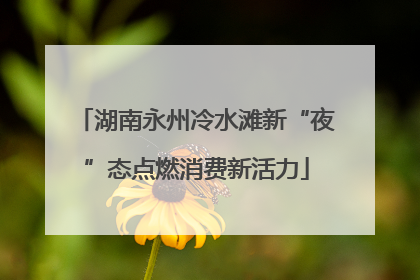湖南永州冷水滩新“夜”态点燃消费新活力