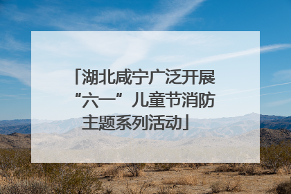 湖北咸宁广泛开展“六一”儿童节消防主题系列活动