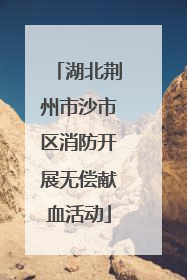 湖北荆州市沙市区消防开展无偿献血活动