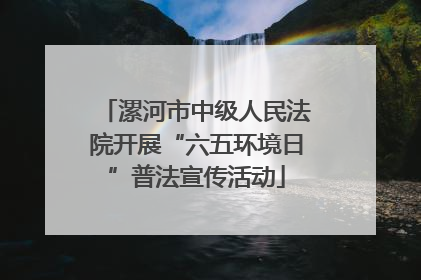漯河市中级人民法院开展“六五环境日”普法宣传活动