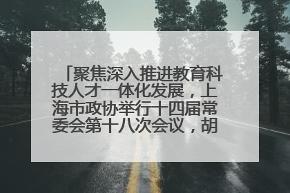 聚焦深入推进教育科技人才一体化发展，上海市政协举行十四届常委会第十八次会议，胡文容出席并讲话