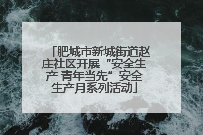 肥城市新城街道赵庄社区开展“安全生产 青年当先”安全生产月系列活动