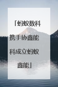 蚂蚁数科携手协鑫能科成立蚂蚁鑫能