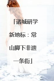 诸城研学新地标：常山脚下非遗一条街