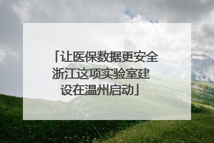 让医保数据更安全 浙江这项实验室建设在温州启动