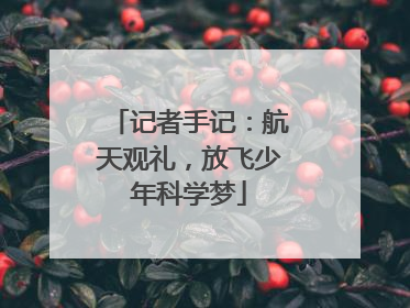 记者手记：航天观礼，放飞少年科学梦