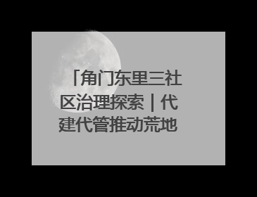 角门东里三社区治理探索｜代建代管推动荒地变花园