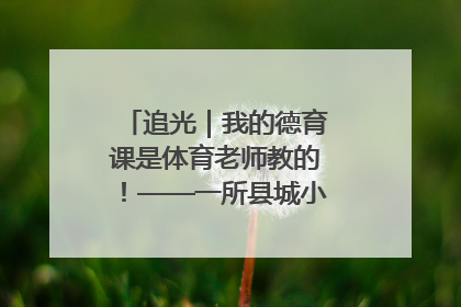 追光｜我的德育课是体育老师教的！——一所县城小学的思政课改革