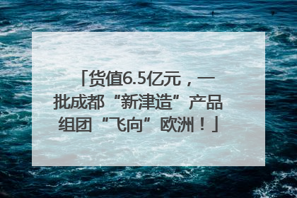 货值6.5亿元，一批成都“新津造”产品组团“飞向”欧洲！
