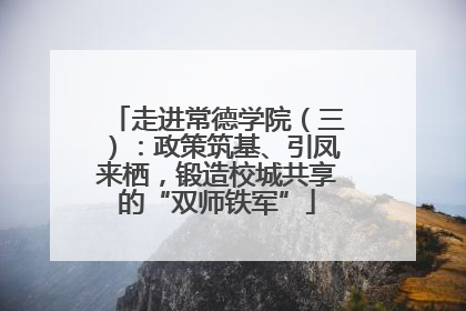 走进常德学院（三）：政策筑基、引凤来栖，锻造校城共享的“双师铁军”