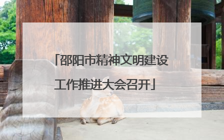 邵阳市精神文明建设工作推进大会召开