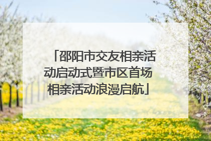 邵阳市交友相亲活动启动式暨市区首场相亲活动浪漫启航