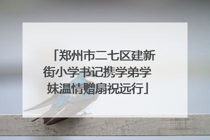 郑州市二七区建新街小学书记携学弟学妹温情赠扇祝远行