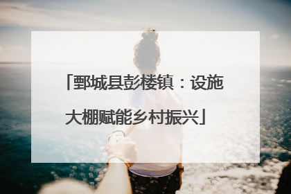 鄄城县彭楼镇：设施大棚赋能乡村振兴