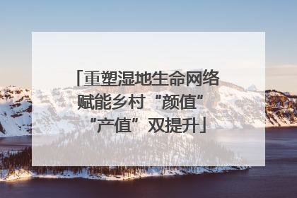 重塑湿地生命网络 赋能乡村“颜值”“产值”双提升