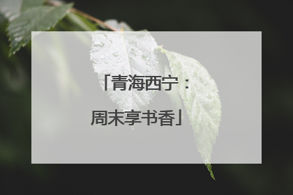 青海西宁：周末享书香