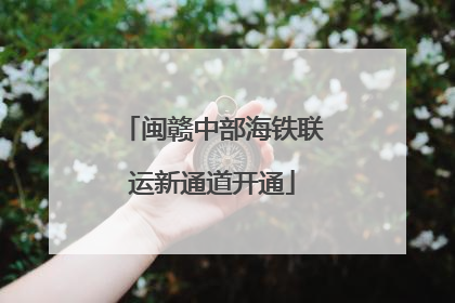 闽赣中部海铁联运新通道开通