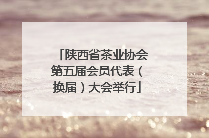 陕西省茶业协会第五届会员代表（换届）大会举行
