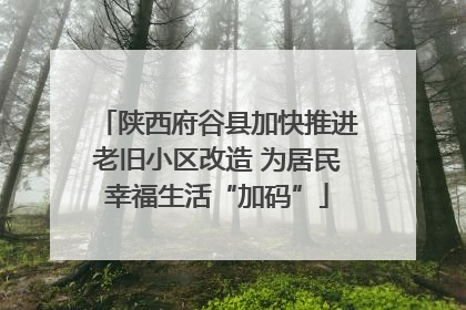 陕西府谷县加快推进老旧小区改造 为居民幸福生活“加码”