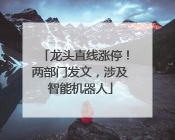 龙头直线涨停！两部门发文，涉及智能机器人