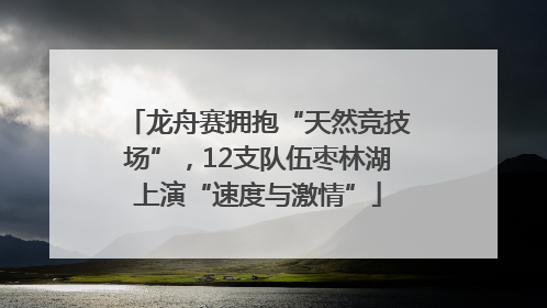 龙舟赛拥抱“天然竞技场”，12支队伍枣林湖上演“速度与激情”