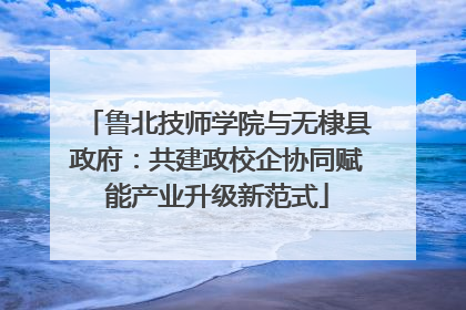 鲁北技师学院与无棣县政府：共建政校企协同赋能产业升级新范式
