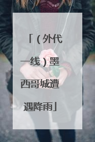 （外代一线）墨西哥城遭遇降雨