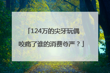124万的尖牙玩偶 咬痛了谁的消费尊严？