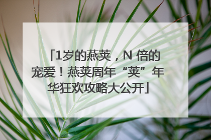 1岁的燕荚，N 倍的宠爱！燕荚周年“荚”年华狂欢攻略大公开