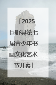 2025巨野县第七届青少年书画文化艺术节开幕