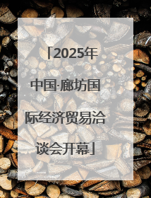 2025年中国·廊坊国际经济贸易洽谈会开幕